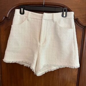Zara white tweed shorts, size medium